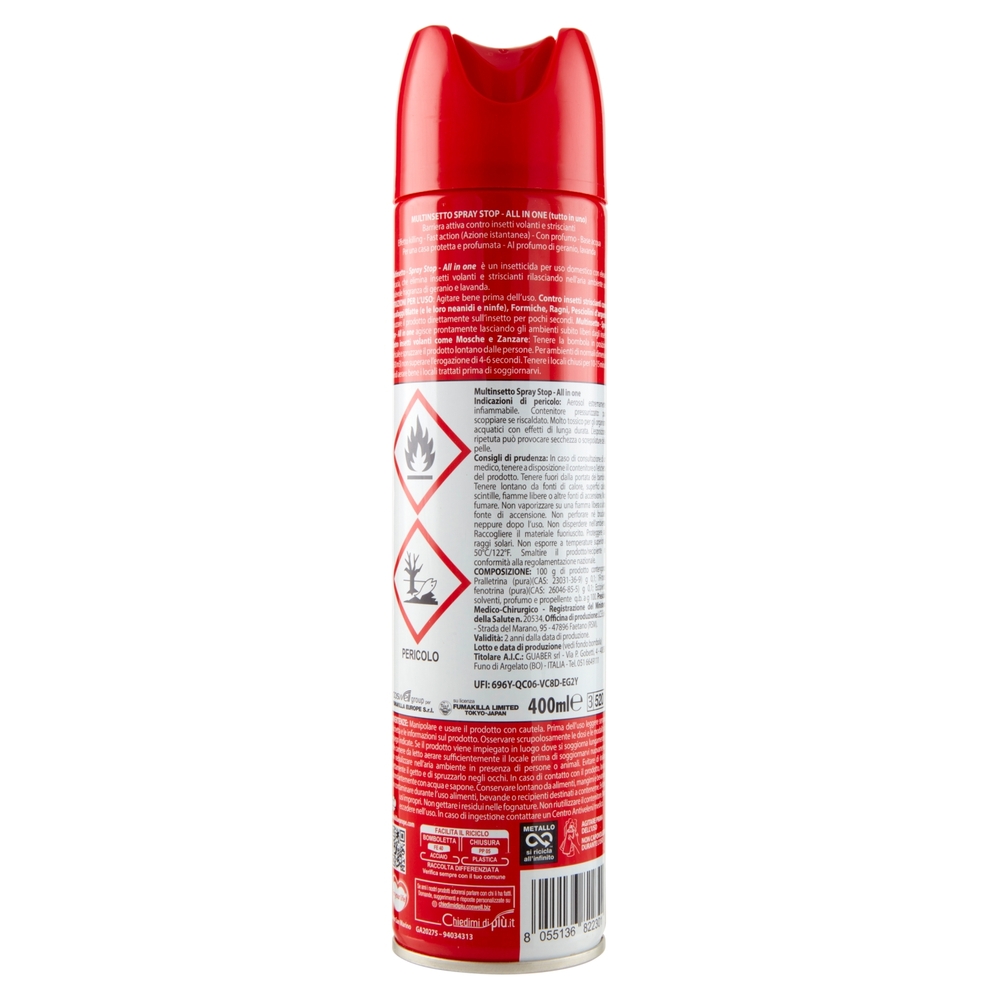 VAPE Mosche e Zanzare Azione Istantanea al Profumo di Geranio e Lavanda 400 ml